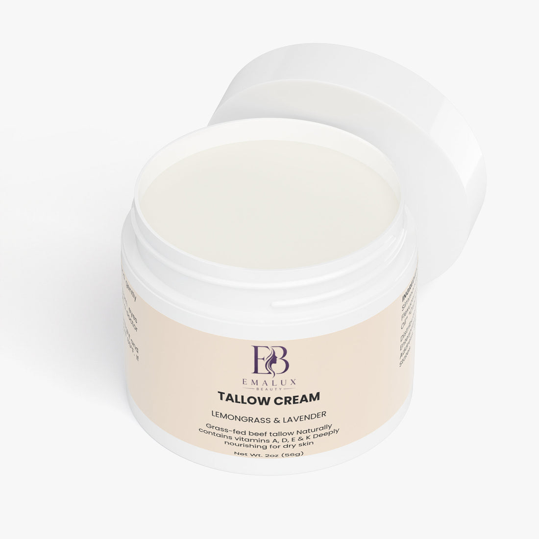Grass-Fed Tallow Cream with Lemongrass & Lavender Oil