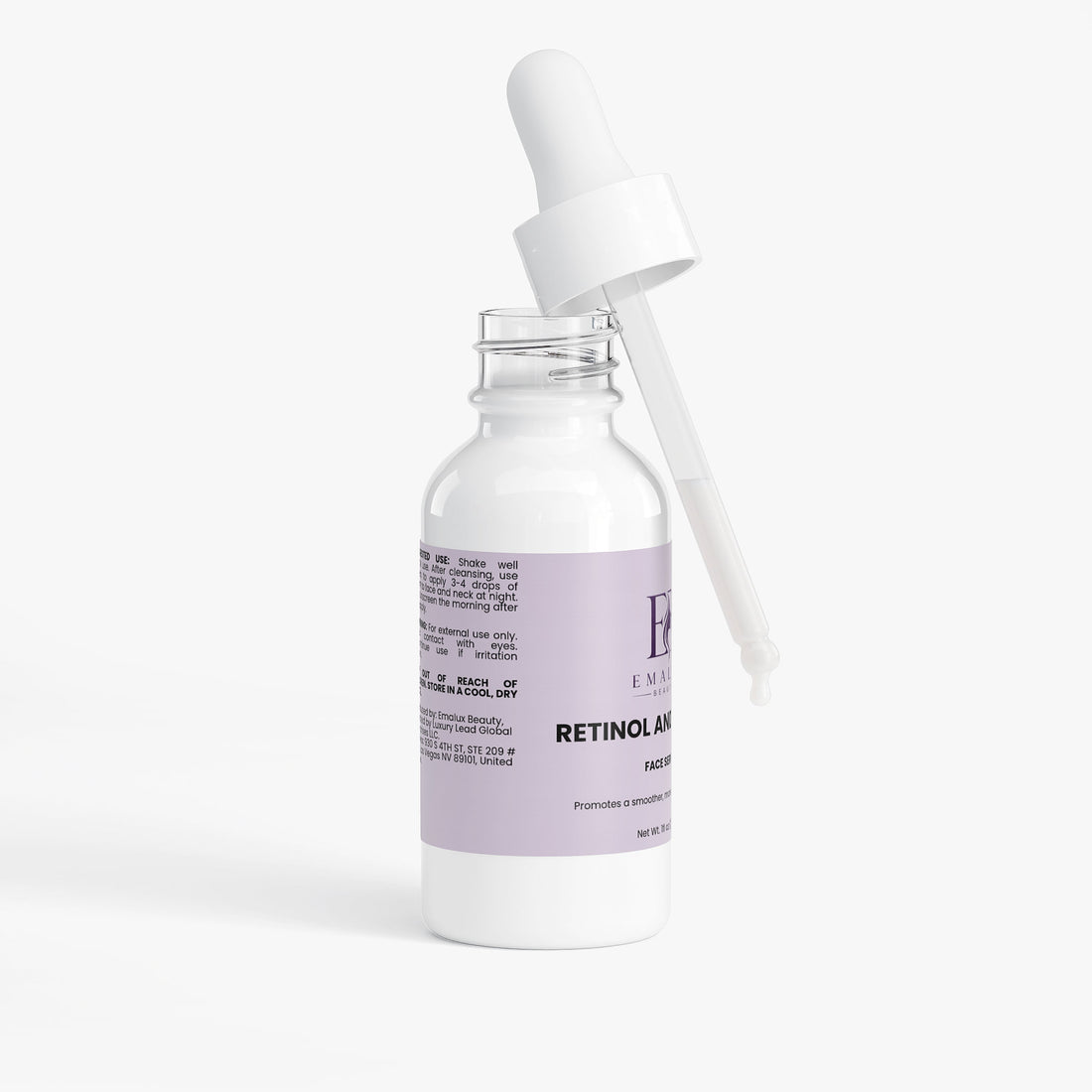 Retinol and Peptide Face Serum for Smooth Firm Looking Skin