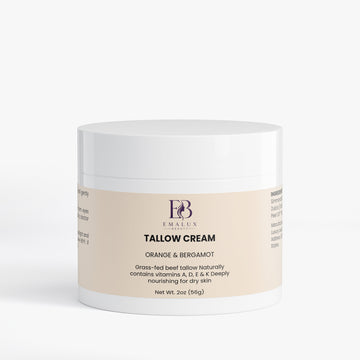 Grass-Fed Tallow Cream with Orange & Bergamot for Dry Skin