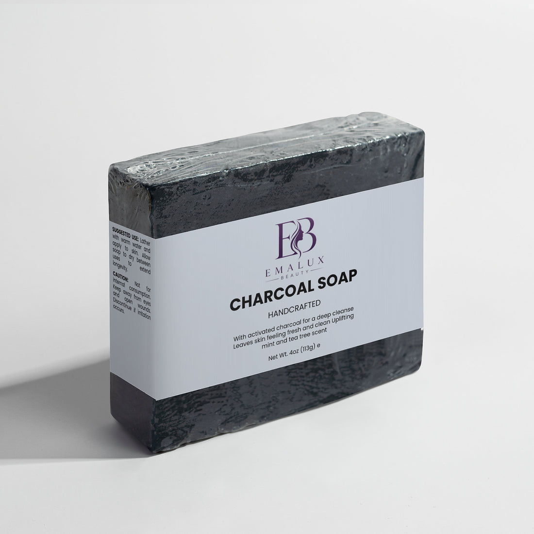 Activated Charcoal Soap with Peppermint & Tea Tree Oils