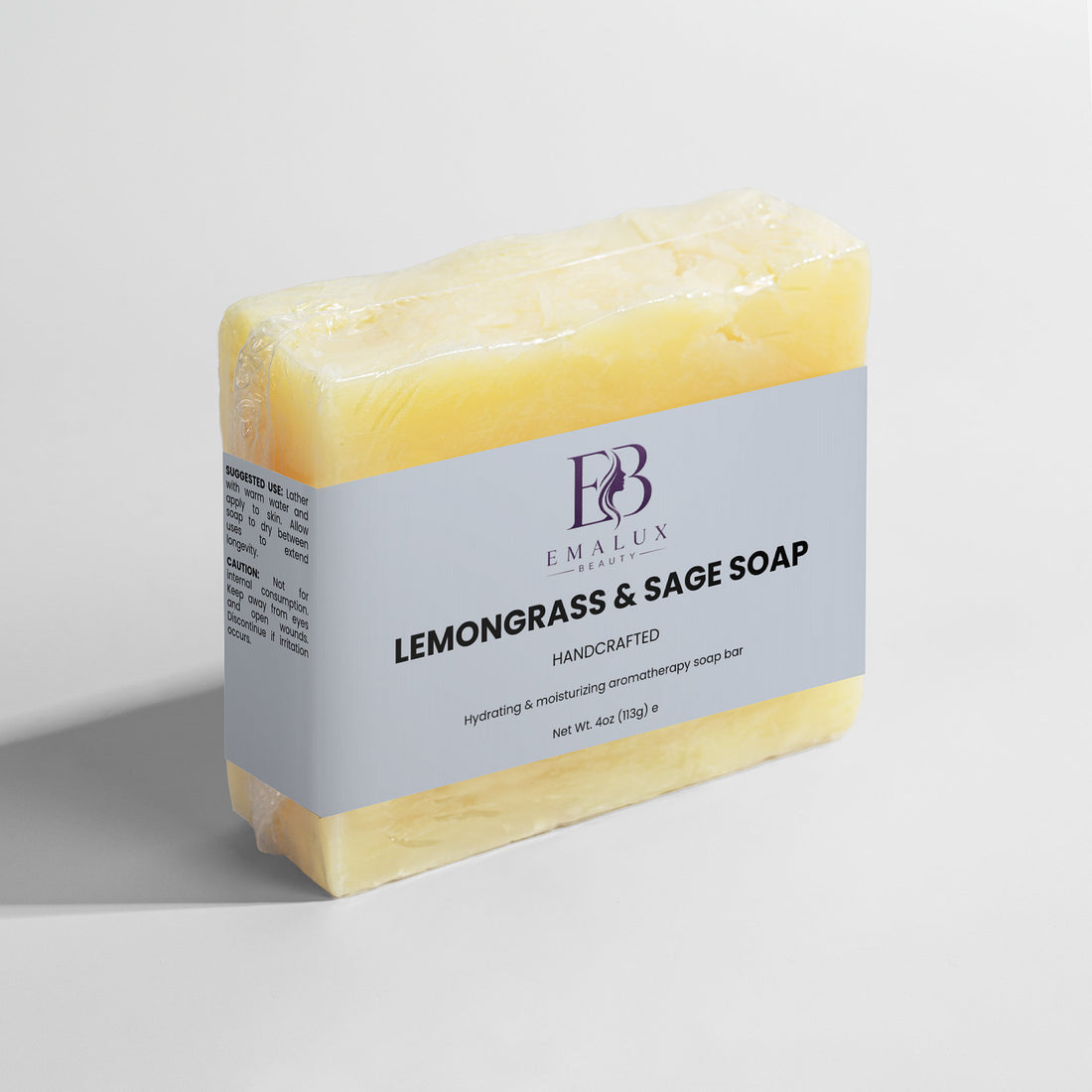 Lemongrass & Sage Soap Organic Bar for Sensitive Skin